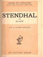 [Chartier, Émile-Auguste] Alain: 
Stendhal. [Francia nyelvű, illusztrált irodalmi életrajz.]
Paris...