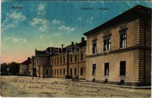 Brassó, Kronstadt, Brasov; pályaudvar, vasútállomás. Vasúti levelezőlapárusítás 90. sz. - 1916. / railway station (Rb)
