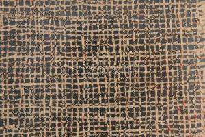 Jelzés nélkül: Lyuggatott szavak. Papír, üveg, keretben. 25x25 cm