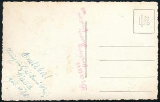 1943 Kassa, a m. kir. 58. határvadász zászlóalj két katonája, dedikált fotólap, 8,5x13,5 cm