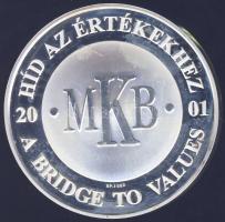 2001. MKB "1849 Az első magyar hídpénz" emlékérem dísztokban Ag T:PP 31g