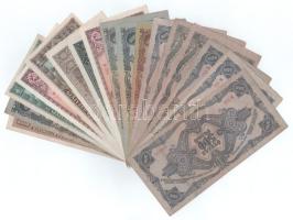 1945-1946. 17db pengő bankjegy, közte 1945. 500P magyar "N" betű orosz "P" helye...