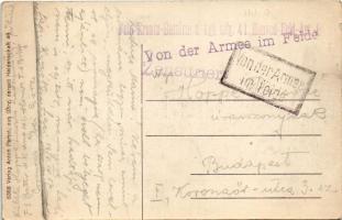 1918 Gorizia, Görz; Giardino pubblico / garden park + "Von der Armee im Felde" "Feld-...