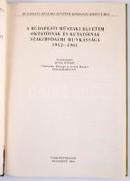A Budapesti Műszaki Egyetem oktatóinak és kutatóinak szakirodalmi munkássága 1952-1961. Szerk.: Kósa György, Cholnoky Tiborné, és Nosek Margit. Bp., 1966, Tankönyvkiadó, 278+1 p. Kiadói félvászon-kötés, kissé kopott borítóval.