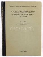 A Budapesti Műszaki Egyetem oktatóinak és kutatóinak szakirodalmi munkássága 1952-1961. Szerk.: Kósa...