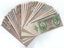 Vegyes, 30db-os magyar Pengő bankjegytétel T:F,VG