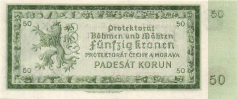 Német 3. Birodalom/Cseh-Morva Protektorátus 1940 1K, 5K, 50K, 100K, 100K(2.kiadás) teljes sor! &quot...