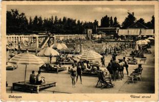 1941 Debrecen, városi strand, fürdőzők (EK)