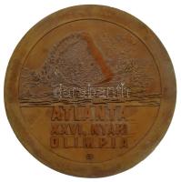 1994. 200Ft/1000Ft "XXVI. Nyári Olimpia Atlanta" érmetervezet gipsz hátlapi POZITÍV nagyminta (160mm) T:AU Hungary 1994. 200 Forint / 1000 Forint "26th Summer Olympic Games Atlanta" coin's plan reverse POSITIVE large plaster sample (160mm) C:AU Adamo EME35 / EM137
