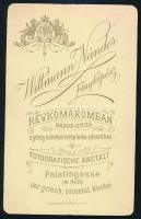 cca 1890 Idős férfi portréja, vizitkártya Wittmann Nándor révkomáromi (Komárom, Komorn, Komárno) műt...