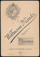 cca 1890-1900 Házaspár portréja, kabinetfotó Wittmann Nándor komáromi (Komorn, Komárno) műterméből, ...