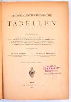 Hans Landolt - Richard Börnstein: Physikalisch-Chemische Tabellen. Hrsg. von Dr. - - und Dr. - -. Berlin, 1894., Julius Springer, XI+563+3 p. Német nyelven. Zweite, stark vermehrte Auflage. "Ajándék Than Károly hagyatékából" bélyegzéssel. Kiadói aranyozott egészvászon-kötés, kopott, kissé foltos borítóval, sérült gerinccel, kissé laza fűzéssel.