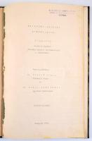 Proszt János - Erdey-Grúz Tibor: Physikai-chemiai gyakorlatok. Függelék Buchnöck Gusztáv "Physikai-chemiai mérőműszerek" c. munkájához. Bp., 1926., 82 p.+III t. Gépirat. "M. Kir. Bánya- és Erdőmérnöki Főiskola Elemző- és Fizikai - Chemiai Tanszéke Sopron" bélyegzéssel. Átkötött félvászon-kötésben, kopott borítóval, kissé sérült kötéssel, egy lapon ceruzás jegyzetekkel.