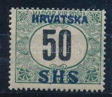 SHS 1918 Portó 50f VIIa vízjellel (80.000) Signed: Bodor Certificate: Zrinjscak