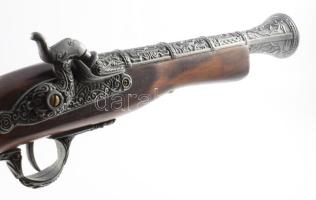 Csappantyús puska replika, h: 43 cm