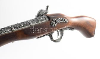 Csappantyús puska replika, h: 43 cm