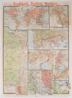 1916 A nyugati és balkáni front háborús térképe 47x31 cm