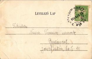 1910 Pilisvörösvár, római katolikus templom. Huszerl Gyula kiadása + "ESZTERGOM - BUDAPEST 218....