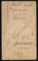 cca 1870 Házaspár portréja, vizitkártya Weissbach H. selmecbányai (Schemnitz, Banská Štiavnica) műte...