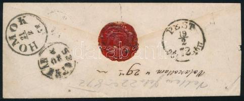 1872 Réznyomat 5kr levélen "PEST / O. H." (Gudlin 500 p)