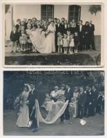 38 db MODERN fotós képeslap esküvő témában, közte néhány régi, néhány kisméretű fotó / 38 db modern photo postcards with weddings, with some small pre-1945 photos