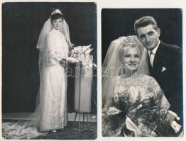 38 db MODERN fotós képeslap esküvő témában, közte néhány régi, néhány kisméretű fotó / 38 db modern ...