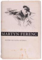 Martyn Ferenc (1899-1986): Petőfi olvasása közben. Bp., 1973, Képzőművészeti Alap Kiadóvállalata, 4 sztl. lev. + 20 (reprodukciók) t. [Komplett.] Kiadói papírmappában, a mappa sérült, foltos, 42,5x30 cm.