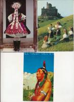 NÉPVISELET - 19 db MODERN képeslap / FOLK COSTUME - 19 modern postcards