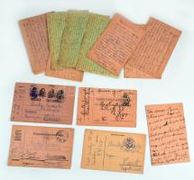 ca 1916-1940 17 db főleg első világháborús tábori posta lap a 67. sz. vadászezredben szolgáló katonától