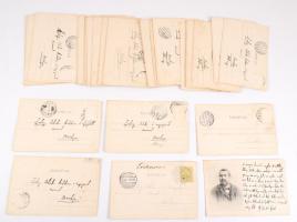 1904-1905 György Aladár (1844-1906) író, újságíró, kultúrpolitikus, műfordító, művelődéstörténész, a marxizmus egyik első magyar ismertetője 27 db saját kezűleg aláírt képeslapja