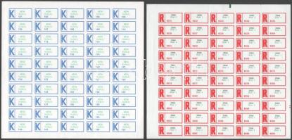 Székely + Szár 1 ragjegy ívek