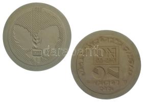 1985. 20Ft "FAO" gipsz előlapi és hátlapi NEGATÍV nagyminta (158mm) T:AU Hungary 1985. 20 Forint "FAO" obverse and reverse NEGATIVE large plaster sample (158mm) C:AU Adamo EM90