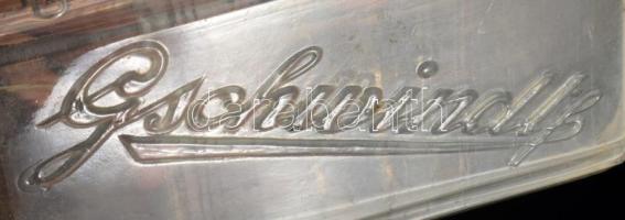 Gschwindt likőrös üveg, hibátlan, m: 22,5 cm