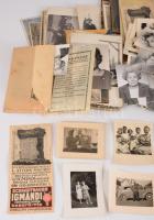 Nagy fotó és képeslap tétel, benne vizitkátyák, katonai fotók régi képeslapok, néhány számolócédula,...