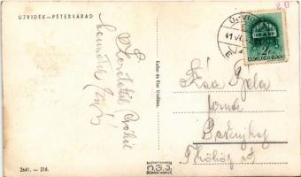 1941 Újvidék, Novi Sad; Pétervárad, felrobbantott híd. Keller és Kiss kiadása / Petrovaradin, blown ...