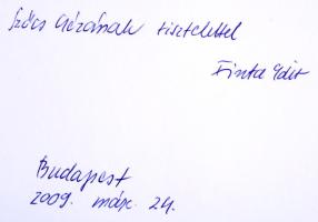 Finta Edit - Király László: Fiumei ablakok. Finta Edit képei. Király László versei. A festőművész, grafikus Finta Edit (1945-) által DEDIKÁLT példány (papírlapon). Valamint a Finta Edit névjegykártyájával. Bp., 2005., Timp. Finta Edit képeivel illusztrált. Kiadói egészvászon-kötés, kiadói papír védőborítóban.