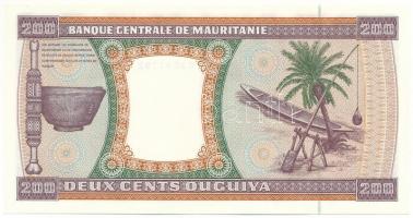 Mauritánia 1996. 200O T:UNC hullámos papír
Mauritania 1996. 200 Ouguiya C:UNC wavy paper
Krause P#...