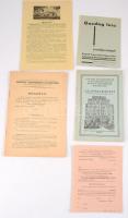 1930-1941 A M. Kir. Államvasutak (MÁV) Alkalmazottainak Rudolf Trónörökös Egyesülete alapszabályai (egyúttal tagsági igazolvány) + 4 db további a Rudolf Trónörökös Egyesülethez kapcsolódó nyomtatvány