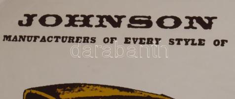 Vintage festett tükörkép falidísz keretben, 43x33 cm