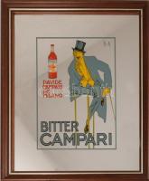 Campari festett tükörkép falidísz, keretben, 50x40 cm