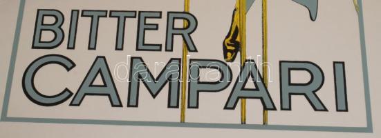 Campari festett tükörkép falidísz, keretben, 50x40 cm