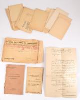 cca 1900-1940 Vegyes MÁV-val kapcsolatos iratok, dokumentumok, kb. 20 db