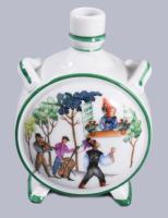 Zsolnay mesemintás kulacs, jelzett, hibátlan, m: 11,5 cm