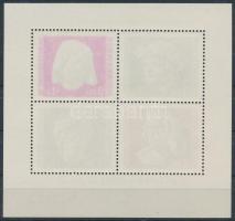 1976 Bélyegnap - Budavári gótikus szobrok blokk a lila szín átszivárgó nyomatával