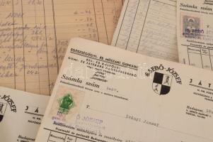 1943 Játékgyárak, játékáruházak fejléces számlái (Liebner Zsigmond, ifj. Sebő József, stb.), 11 db, ...