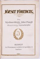 Jákó Margit, kézdiszentléleki: József főherceg. Huszonnégy képmelléklettel. A szerző, Jákó Margit által DEDIKÁLT példány! Bp., 1918., Athenaeum, 1 t.+232 p.+23 t. Bekötött elülső papírborítóval. Későbbi átkötött egészvászon-kötés, kissé foltos borítóval.