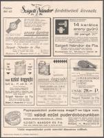 1930 Szigeti Nándor és Fia ezüst evőkészletek fejléces boríték + 2 db reklámlap