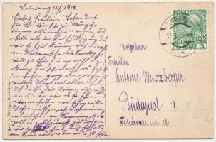 1912 Semmering, Hotel Erzherzog Johann mit dem Sportplatz am Semmering. Aufn. v. Photogr. Nedwidek /...