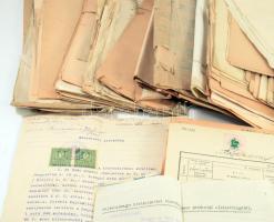 cca 1890-1940 Több száz darabos vegyes okmány tétel, többféle témában, családtörténet, műszaki vonat...