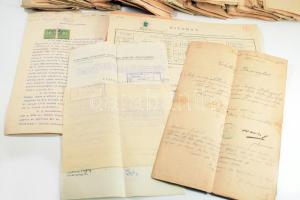 cca 1890-1940 Több száz darabos vegyes okmány tétel, többféle témában, családtörténet, műszaki vonat...